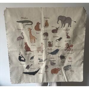 Gathre MINI Animal Alphabet Mat Tapestry For Nursery Decor Kids Play Minimalist